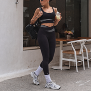 Octavia + Juno Block Yoga Matching Set - In Black
